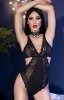 Czarne koronkowe body damskie 4495